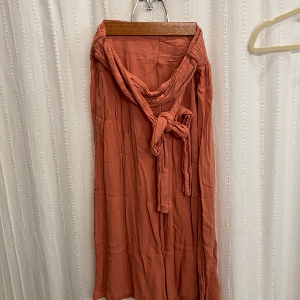 Free people palazzo wide leg flowy cropped pant